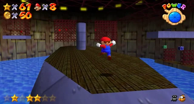 Gameplay screenshot of Super Mario 64