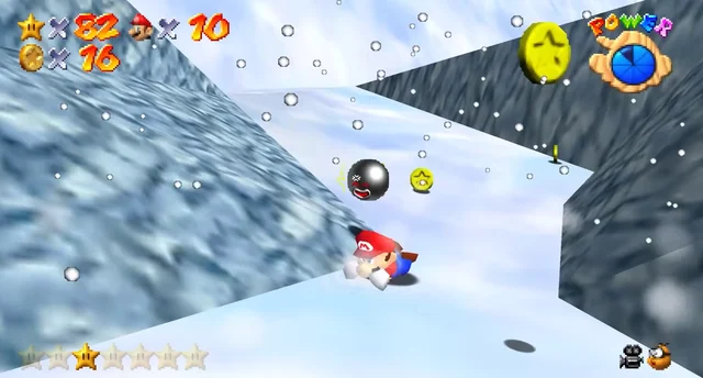 Gameplay screenshot of Super Mario 64